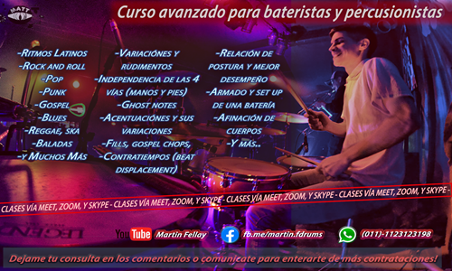 Clases Online Avanzadas de Bateria
